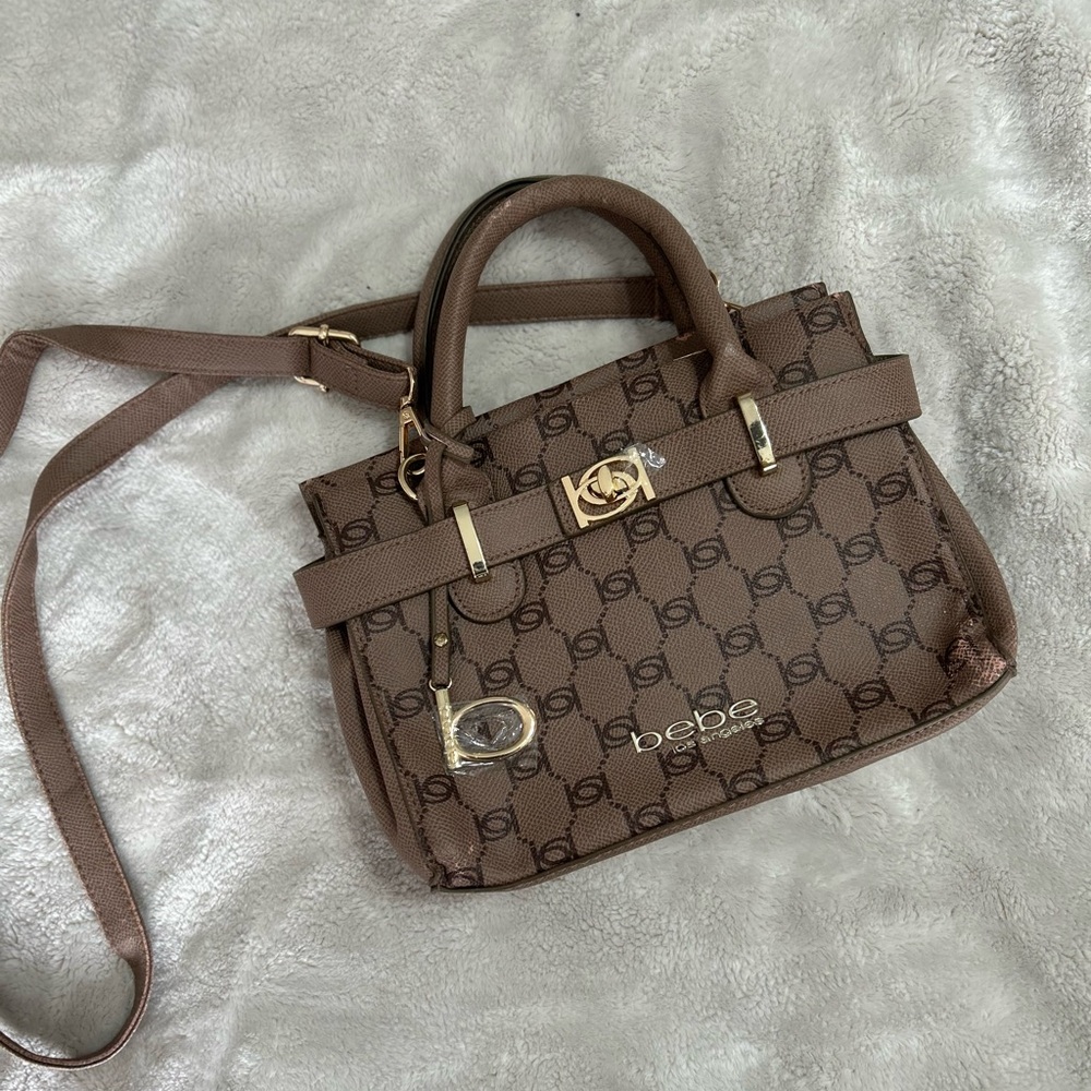 Bebe Brown Patterned Shoulder Bag - image 2